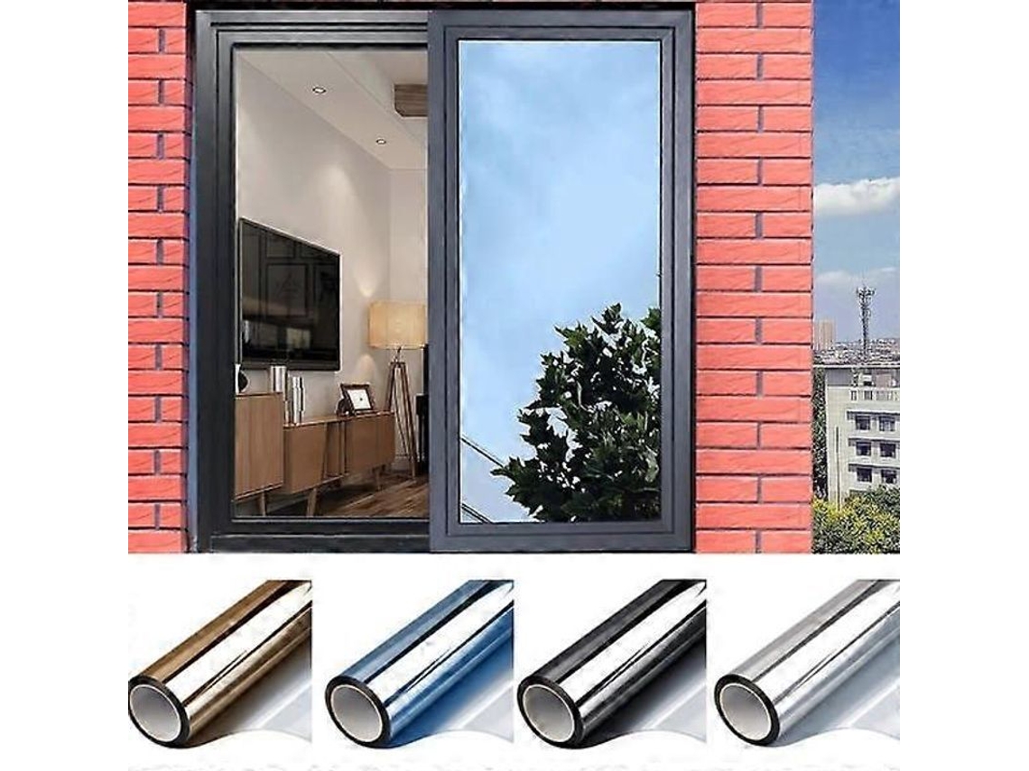 Nova Line filme de Espelho Unidirecional para Janela com Proteção Solar 40x300 Cm Azul prata
