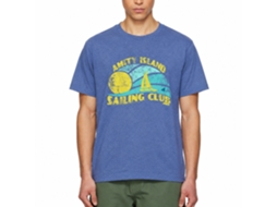 Rockinstone Jaws Movie Sail Heather Royal Adult T-shirt Size:xxl