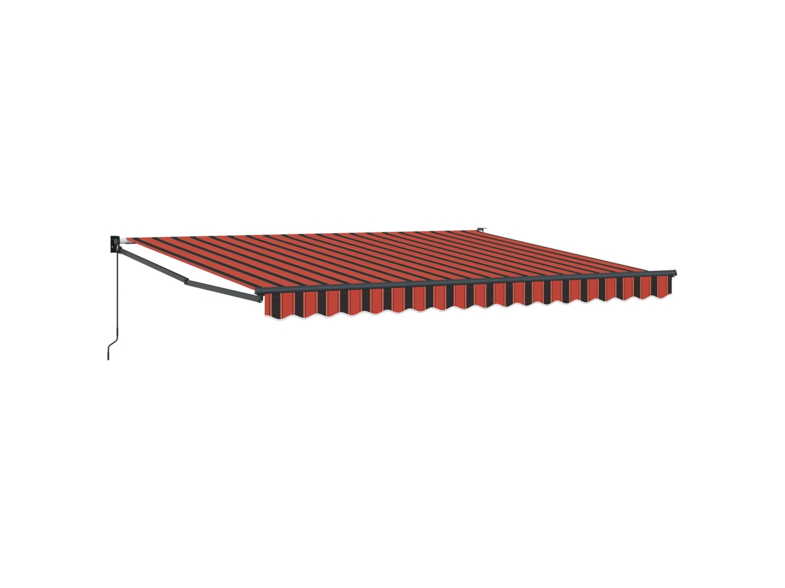 Toldo de vela retrátil manual laranja e castanho 350x250cm HARLANV1