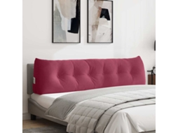Vidaxl Travesseiro Para Costas Vinho Vermelho 180 X 24 X 50 Cm Veludo