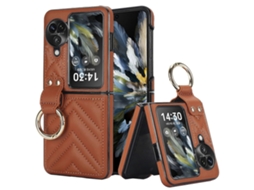 Capa De Celular Com Suporte De Anel De Tpu Híbrido Em Formato De V Para Oppo Find N3 Flip