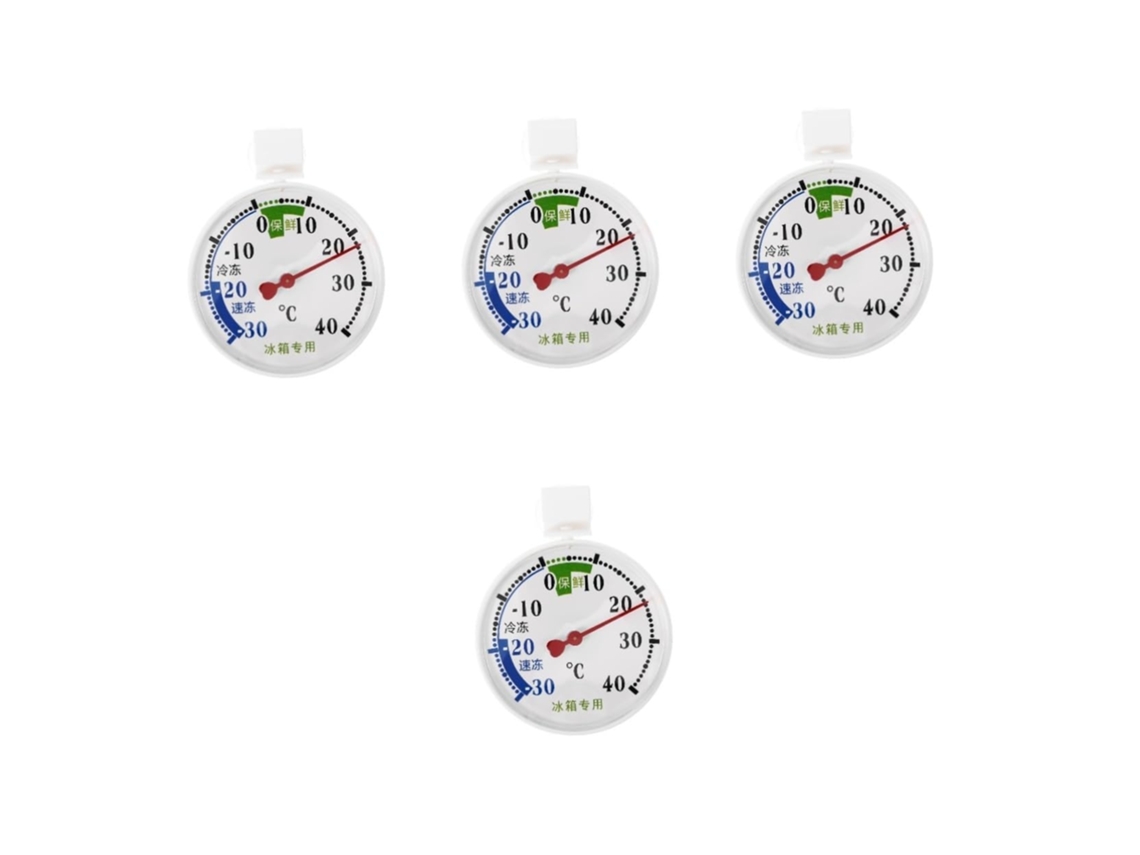 Lurelia Termómetro Analógico, Para Frigorífico E Congelador, Alta Precisão, Visor Fácil Leitura, Memória Máx./mín., Suporte Prático