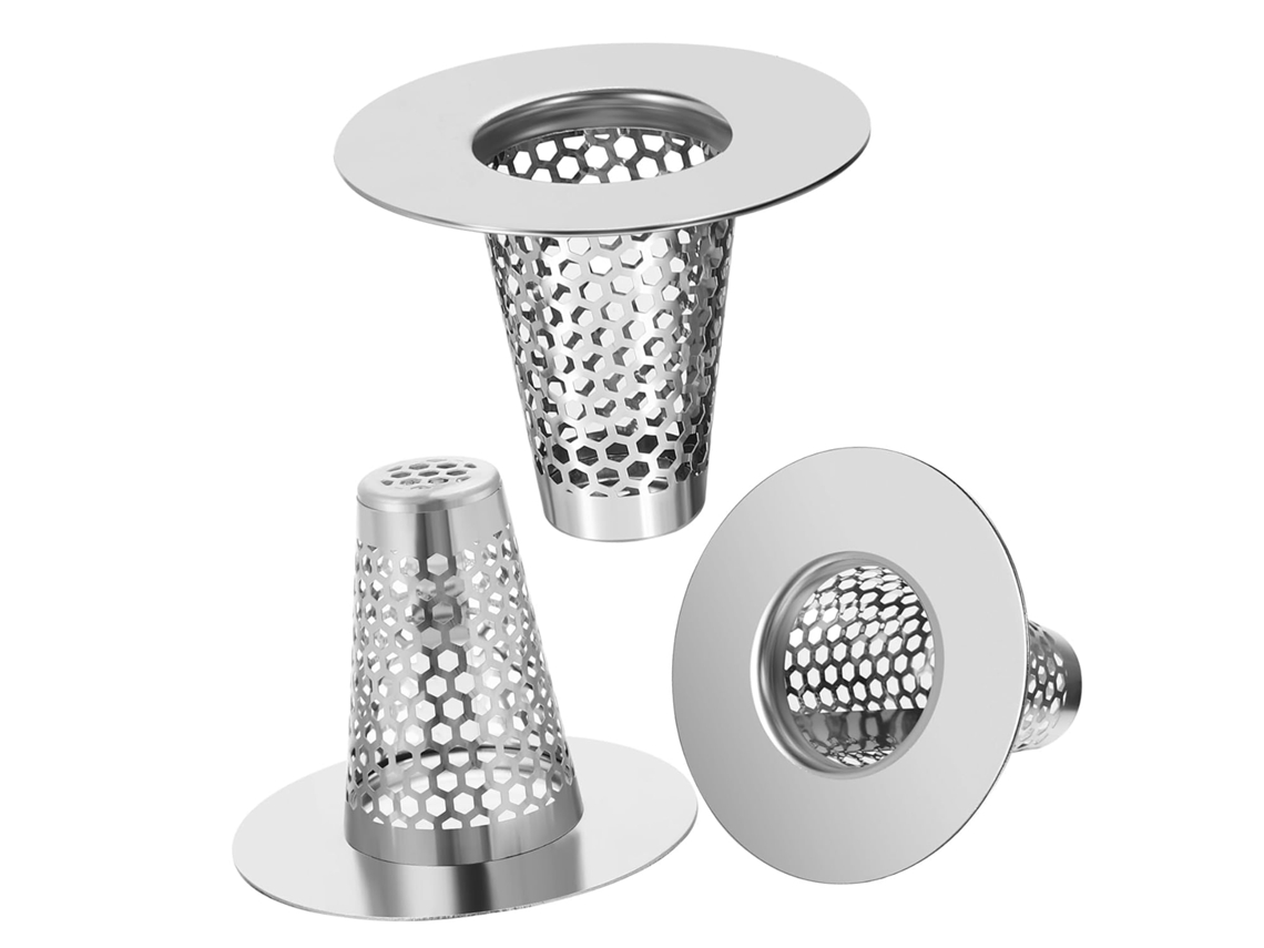 Conjunto De 6 Peças De Cestos Filtrantes De Aço Para Pia, Resistentes E Ideais Para Cozinha E Banheiro.