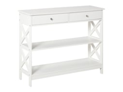 Mesa Console Mdf Cor White Homcom