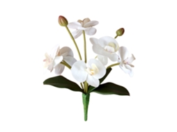 Laxiscreed Orquídea Phalaenopsis Artificial De 6 Cabeças Com Folhagem Para Decoração De Casa