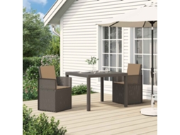 Vidaxl Cadeiras De Jantar Para Jardim 2 Unid. Cinza Claro E Taupe Pp