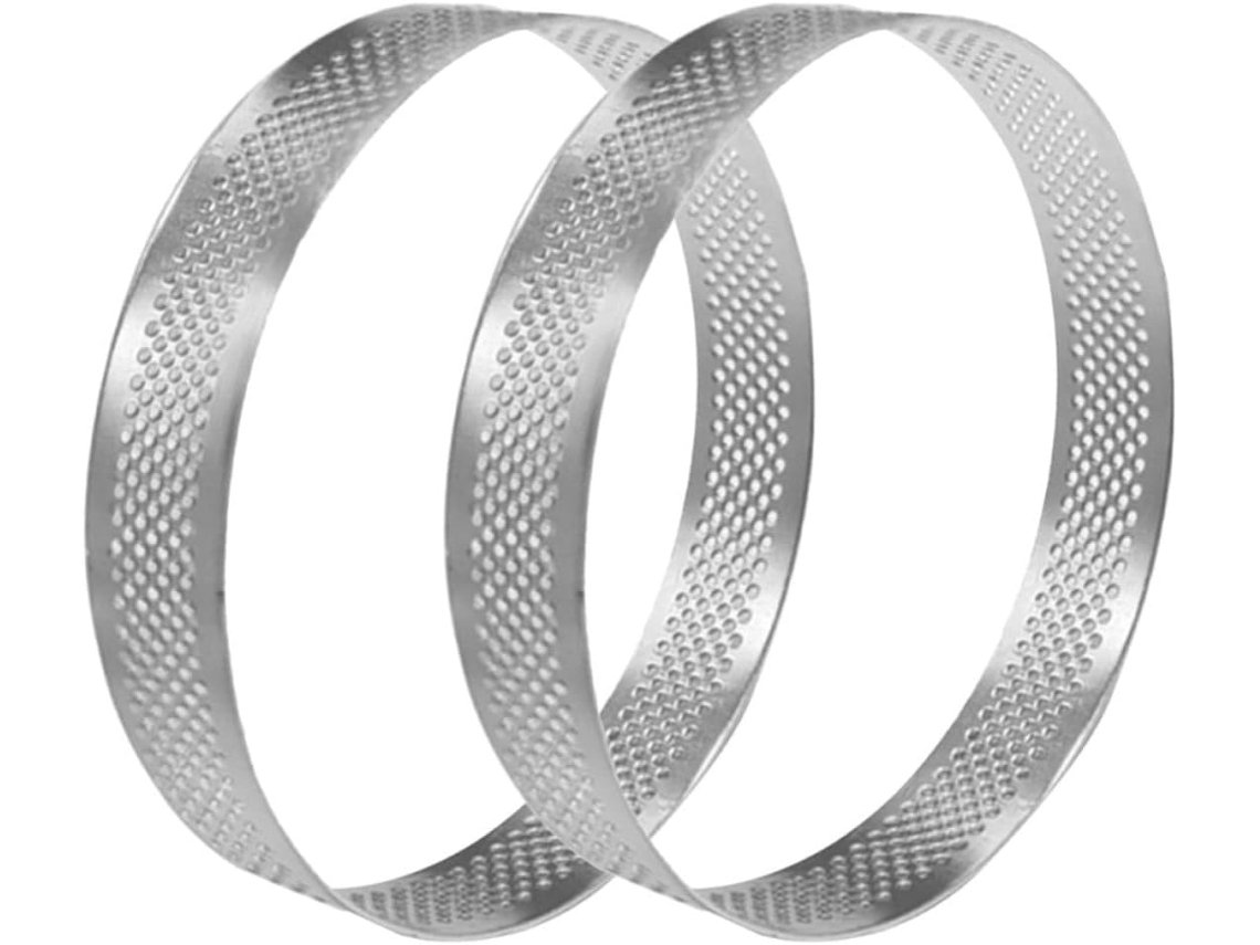 Conjunto De 2 Aros Redondos De Aço Inoxidável Clispeed, 15 Cm