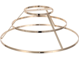 Luminária de Teto Dourada com Estrutura Metálica Leve, Design Criativo para Montagem. SFUSHOS