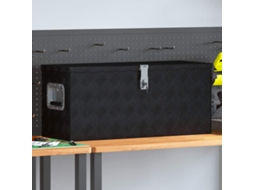 Vidaxl Caixa De Alumínio 80x30x35 Cm Preto