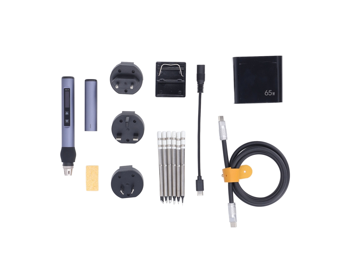 Kit De Solda Elétrica Laxiscreed 65w Com 6 Pontas Para Diy E Reparações