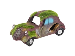Adorno De Acuario Coche Vintage De Resina Simulada Con Pelusa Para Peces Con Escondites Resistente Al Agua
