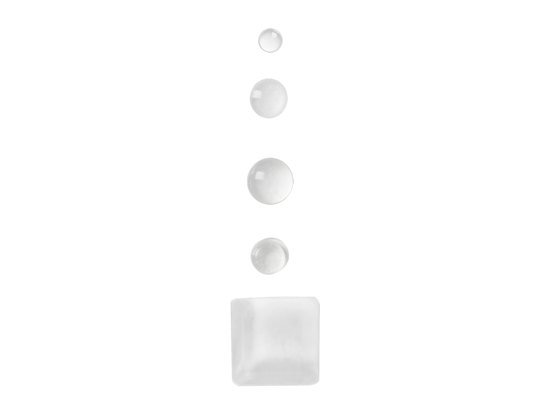 Para-choques De Silicone Relaxdays, Conjunto De 222, Autocolantes, Em 5 Tamanhos, Adesivos Transparentes Para Vidro.
