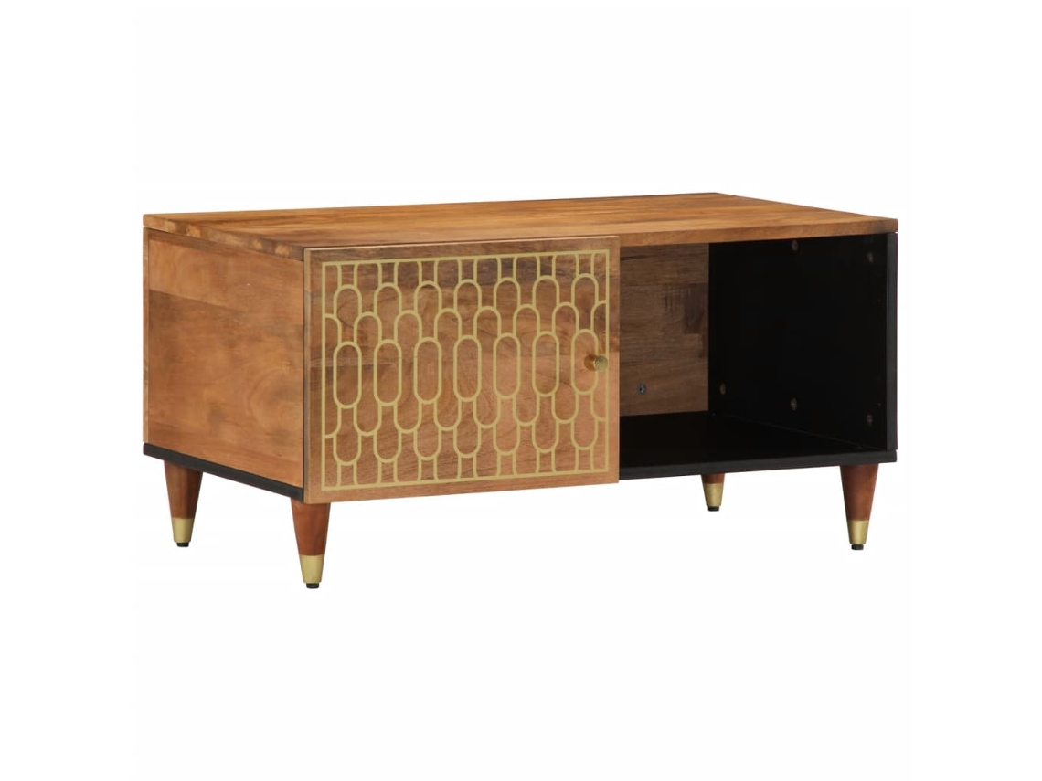 Vidaxl Mesa De Centro 80x50x40 Cm Madeira De Mangueira Maciça