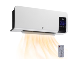 Ventilador de parede oscilante para casa e mesa, temporizador de 12 horas, 2 modos de resfriamento, 54,5 x 12 x 21,5 cm, branco - Chimi