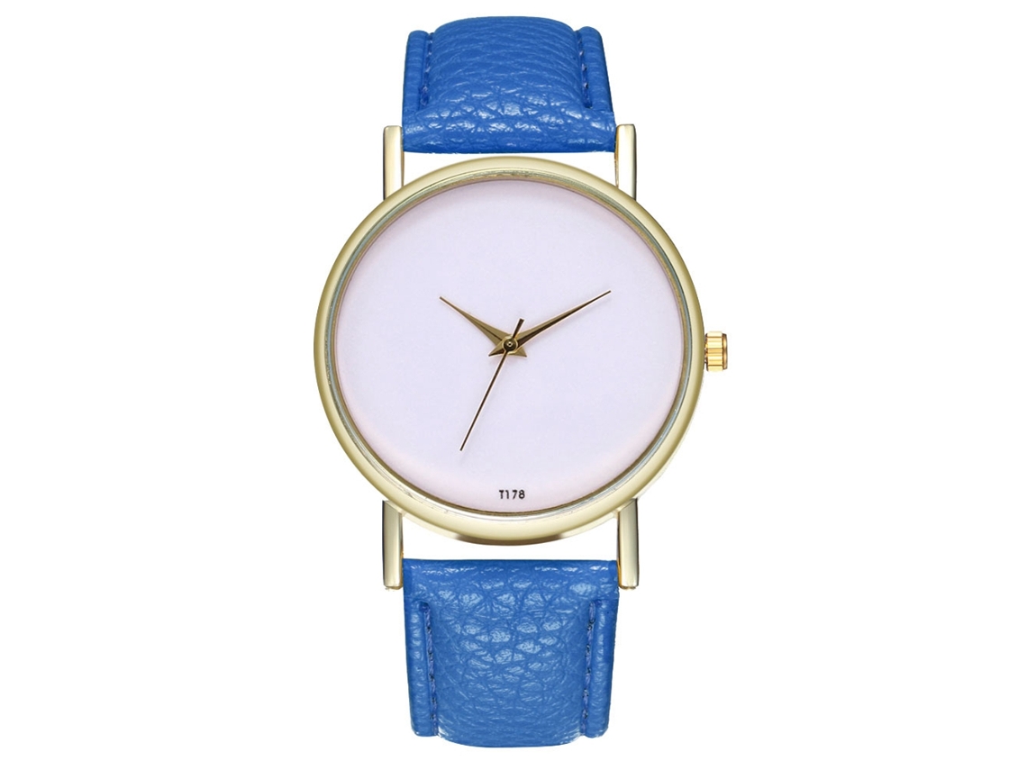 Relógio de quartzo unissex elegante e casual, ideal para presentear casais (azul royal)