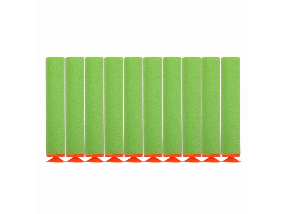 Rebe-100 Balas De Recarga Suaves De Espuma Eva Para Pistola De Juguete Reutilizáveis Acessório (verde)
