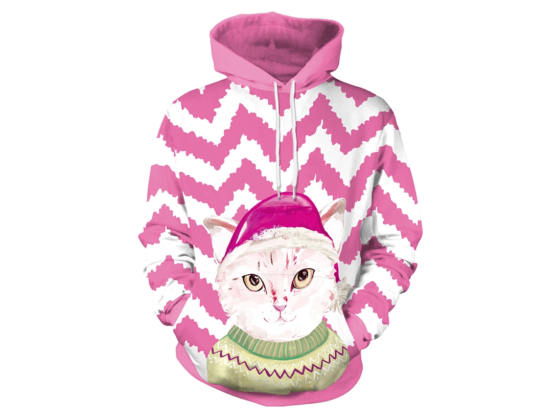Laxiscreed Sweatshirt De Natal Com Estampa Festiva, Capuz Ajustável E Manga Comprida Para Celebrações