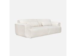 Sofá Em Tecido Boucle, 3 Lugares , Creme