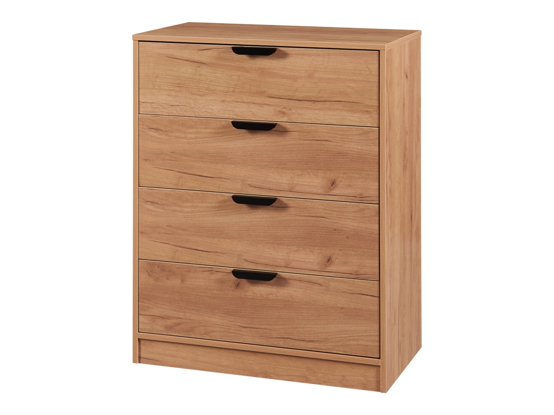 Aparador Varkaus com 4 Gavetas Mdf 90X70X40 Cm Carvalho [EN.CASA].