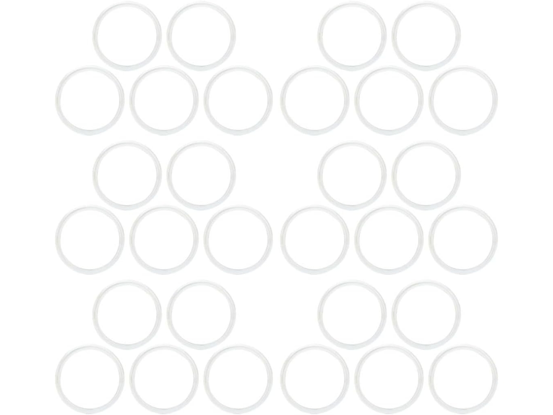 Coroas transparentes de 54 mm, 40 peças, discos de plástico para correntes, pastas e agendas, sistema