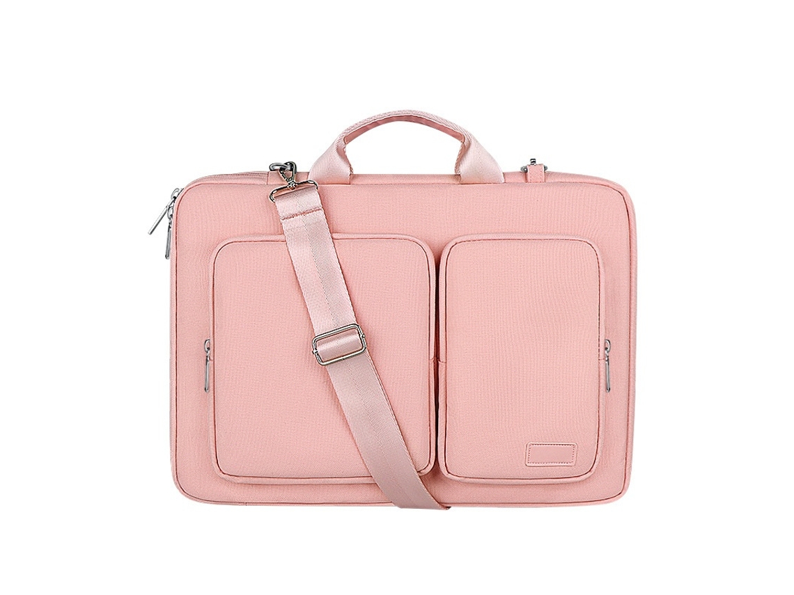 Bolsa Para Computador Portátil 13.3 Polegadas Impermeável Com Interior Macio E Bolso Auxiliar Rosa, Com Proteção Acolchoada Elysve