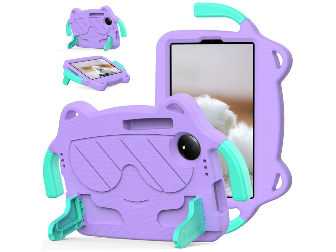 Capa Rígida Eva‑pc Ice‑baby Anti‑choque Halinuia, Cor Roxo‑claro + Verde‑menta Para Tcl Tab 8 Gen2 2024