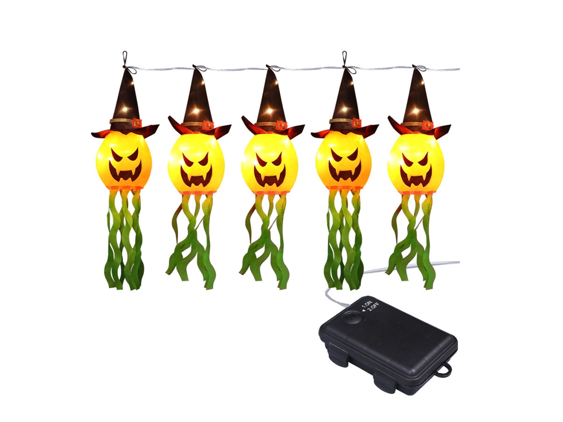 Lanterna Decorativa de Halloween Wizard Jack-O-Lantern LED