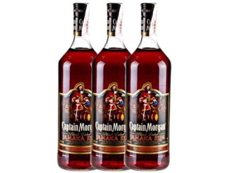 Rum CAPTAIN MORGAN Captain Morgan Black Label Jamaica Rum (1 L - 3 unidades)