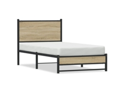 Bed Frame, Bed Frames Vidaxl Marrom Aço (75 X 190 Cm)