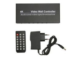 Aetheria controlador de Parede de Vídeo 4k 30hz 1 Entrada 4 Saídas 9 Modos Processador com Controle Remoto