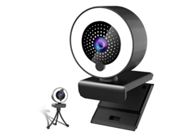 Webcam HD 1080p com microfone para PC, Mac e laptops. Câmera USB plug-and-play para YouTube, Skype e chamadas de vídeo. Bestvite.