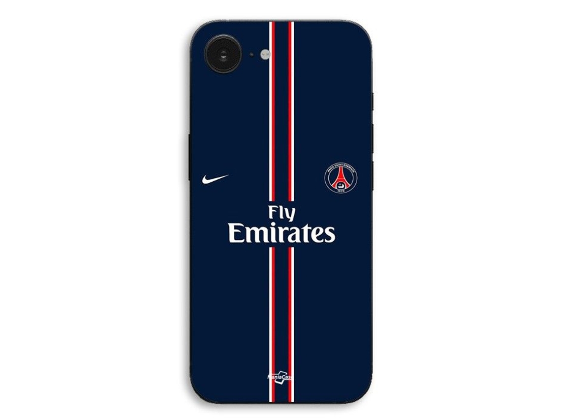 Capa Para Celular - Maniacase - Iphone 17 - Silicone Tpu - Preta - Paris Saint-germain