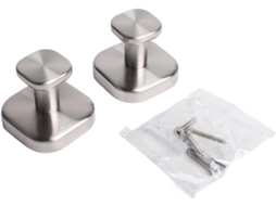 Conjunto De 2 Ganchos Aço Inoxidável, Cabide Parede Metal Durável