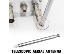 Antena Telescópica Para Substituição De Rádio/tv Dab Am/fm Aquaforge
