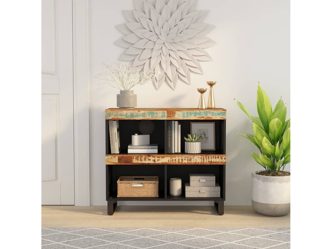 Vidaxl Móvel De Apoio 85x33x75 Cm Madeira Recuperada Maciça