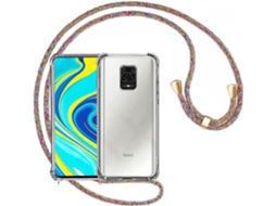 Correia Antiqueda Nota Amarelo para Xiaomi Redmi Note 9S/9 Pro/9 Pro Max HONGWE. Silicone Transparente