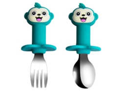 Conjunto de Utensílios para Bebês Colher e Garfo de Aço Inoxidável NEVEANCE