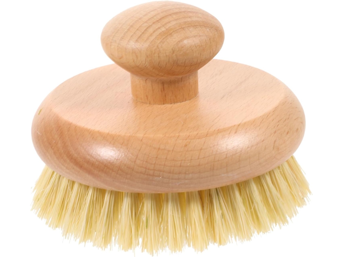 Escova De Banho Iplusmile Com Cabo Redondo Pequeno, Escova Esfoliante Com Fibras Naturais De Sisal Para Uso Doméstico