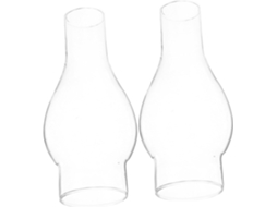 Conjunto de 2 Peças de Vidro Transparente para Proteção Contra Vento em Lâmpadas de Querosene. SFUSHOS