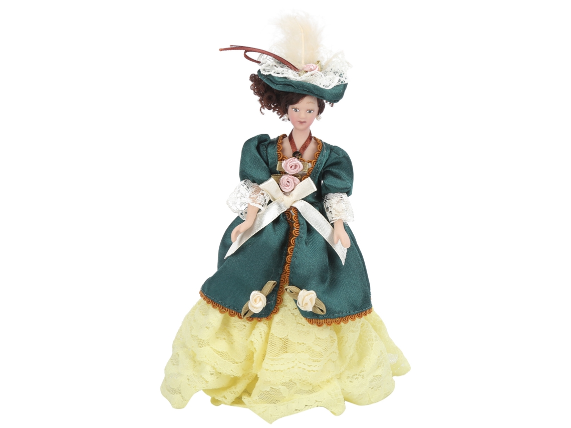 Mali boneca de Porcelana Senhora Victoriana 1/12 Casa de Bonecas Decoração