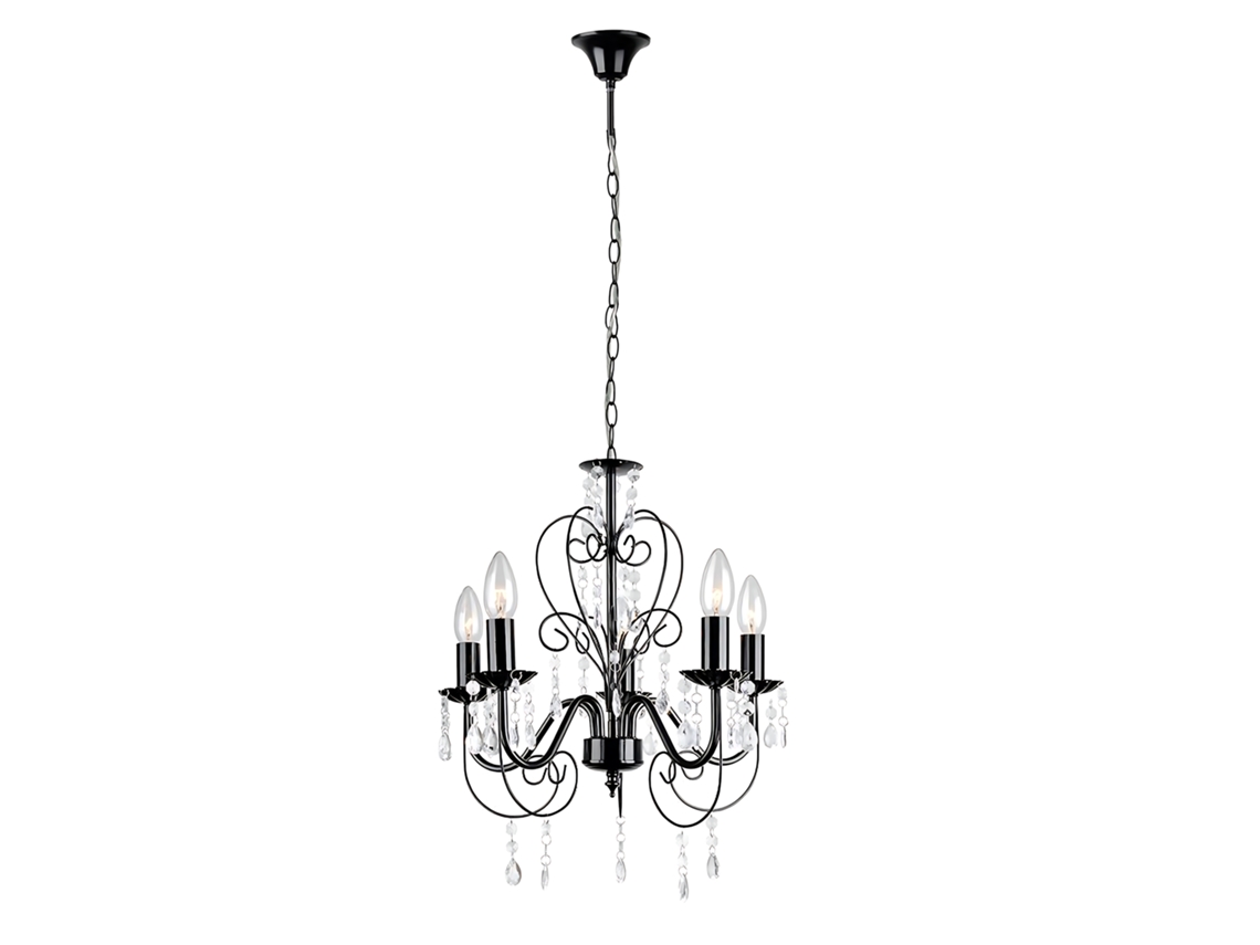 Luminária De Teto Pendente Toolight Ebt010 5cp Black