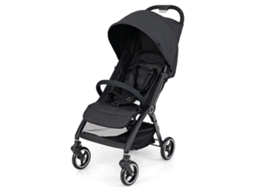 Carrinho de Passeio Dobrável com uma Mão, Encosto Ajustável e Capota, Carrinho de Viagem, Preto NORTHIX