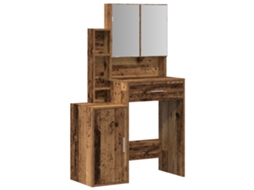 Conjunto 1 Mesa De Vestir Vidaxl Castanho Derivados De Madeira (80 X 35 X 132 Cm)