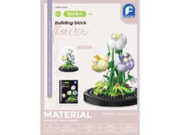 (inclui Capa Protetora Contra Poeira) Brinquedo De Montar Com Peças Pequenas Em Formato De Flor, Ornamento Decorativo.