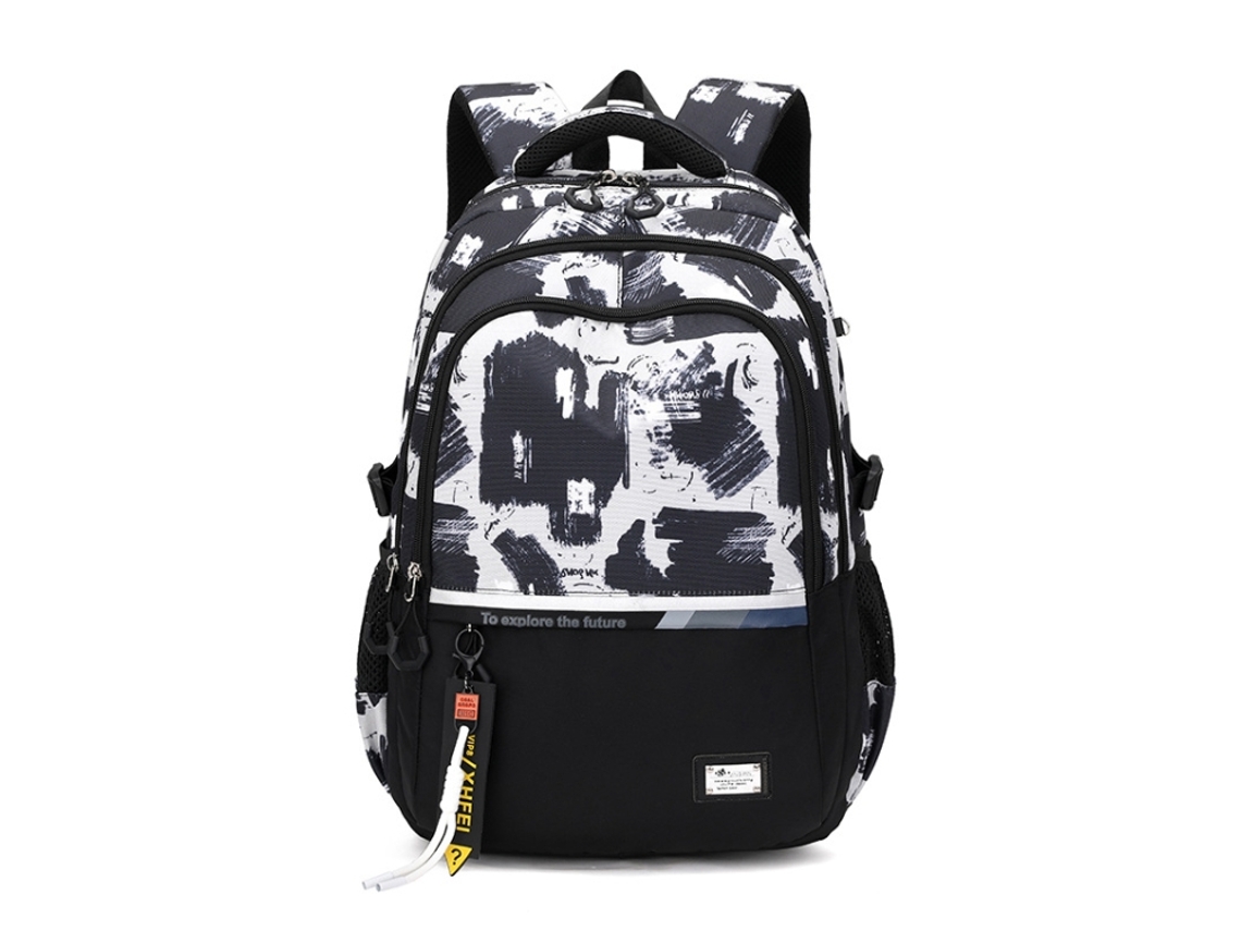 Mochila Casual HALINUIA para adolescentes com graffiti, 49 cm, nylon Oxford, hidrorrepelente