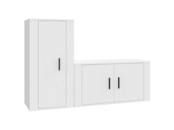 Tv Cabinet Set, Tv Cabinet Sets Vidaxl Branco Madeira Processada (n/a)
