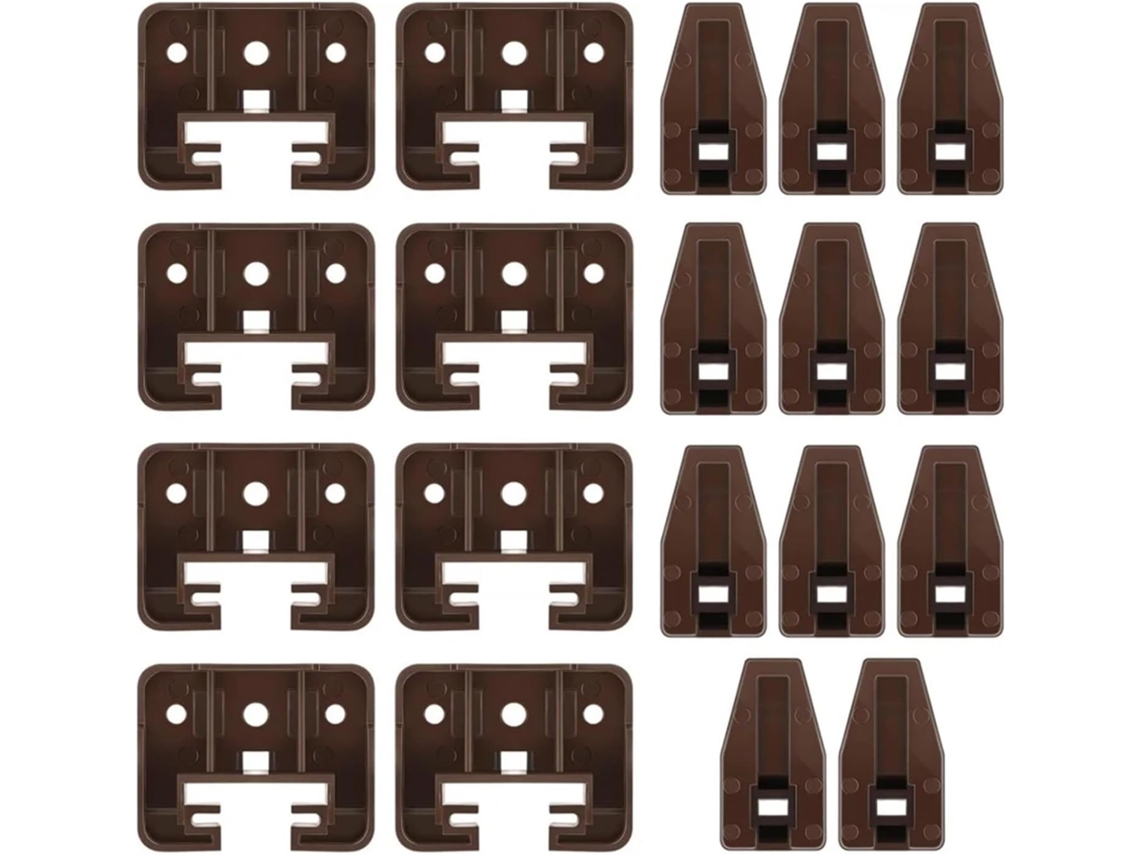 Conjunto De 40 Corrediças E Guias Plásticas Para Gavetas, Peças Para Móveis, Batentes Para Armários E Cômodas
