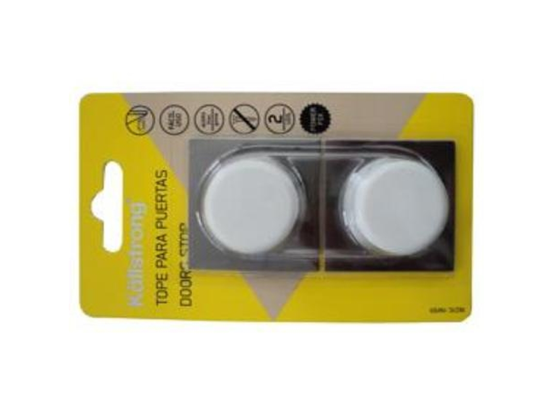 Tope puerta adh. blanco inox blist-2