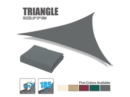 Toldo triangular multitempo anti UV para pátio, jardim, traseiro, 3x3x3m, cinza | S/MARCA