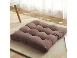 Rebe almohada Cuadrada para Suelo 18x18 Pulgadas Cojín de Meditación Yoga Suave Cómodo Café Caliente